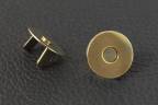 10 Magnetknopf - Magnetverschluss - 18 mm - Flach - Gold 186