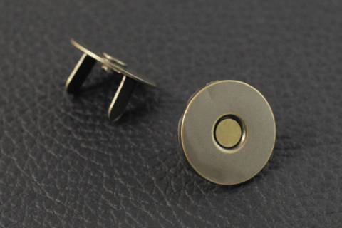 10 Magnetknöpfe 18 mm Flach - Altmessing 248